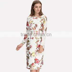 2017 New Digital Print Design Ladies Fashion Dress With Pictures thumbnail-3