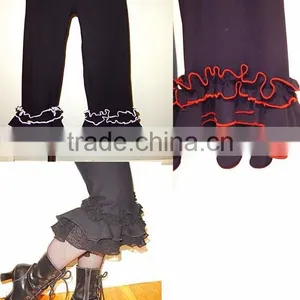 Leggings Tight Pants Full Length Lady Ruffle Denim Pants thumbnail-1