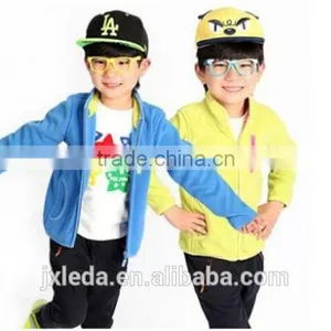 Brand 4-12Y Spring Boys And Girls Cardigan Coat Jacket Kids Pure Color Outfit Kids Clothings Children Polar Fleece Jacket thumbnail-1