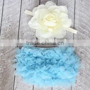Newborn Baby Green Tutu Bloomer Tulle Ruffles Bloomer Diaper Cover Cute Baby Underwear thumbnail-5