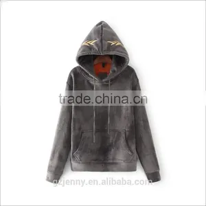 2017 Chinese Wholesale Custom Competitive Price Casual Zip Velvet Tracksuit thumbnail-1