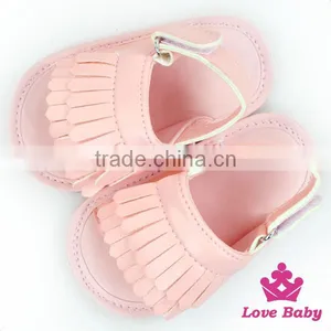 Wholesale Summer Plain Golden Tassel Infant Soft Sole Prewalker Barefoot Toddler Shoes Newborn Baby Sandals thumbnail-6