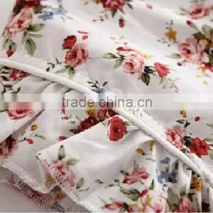 Summer Print Flower Cotton Short Sleeve Dress, Daily Wear Baby Girl Cute Dress thumbnail-3