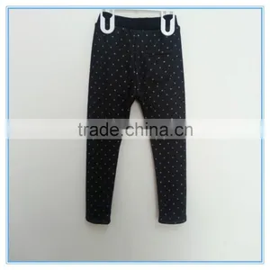 OEM Children Girls Winter Leggings, Children Fashion Winter Pants Plain Pants, Elastic Waist Leggings thumbnail-5