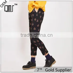 Cool Pattern Printed Hot Girt Sexi Photo Slim Fit Cigarette Harem Pants thumbnail-1