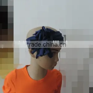 Cotton 2016 Latest Soft Baby Headband Flower Hair Band for Girls Cheap Blue Girls Boutique Hairwear thumbnail-3