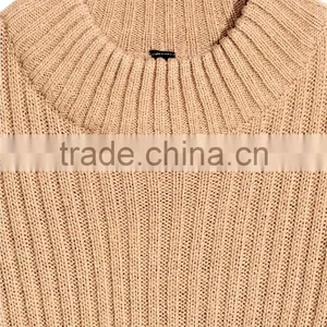 Slim Fitted Tightly Knitted Blank Design Medium High Neck Women Knitwear thumbnail-3