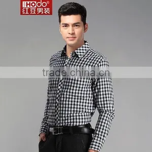 Non Iron Men's Shirt Plaids Shirt Black Color thumbnail-1
