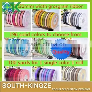 7/8"(22MM) Width Grosgrain Ribbon,super Quality,100 Yards/color,reach SVHC Free,196 Colors Available,free Shipping,B2013872 thumbnail-1