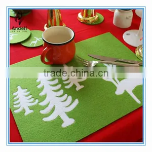 Custom Square Christmas Felt Coaster thumbnail-1