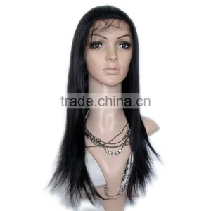 Natural Black Kinky Straight 100% Human Hair Full Lace Wig With Baby Hair thumbnail-5