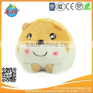 AMUSE Plush Brushy Rolly Brown and White Cuddly Hamster Animal Toy for Xmas thumbnail-1