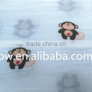 Hot Sale Muslin Swaddle Blanket Wholesale Muslin Fabric Baby Swaddle Wrap thumbnail-5