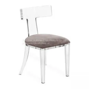 Modern Acrylic Banquet Chair Transparent Plexiglass Leisure Chair With High Back thumbnail-3