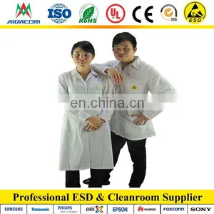 5mm Grid, With Logo Design ESD Poly/cotton Antistatic Smock thumbnail-1