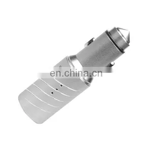 SEZU Circle Lines Aluminum Alloy Dual USB Safety Hammer Car Charger 3.1A With Emergency Harmmer and Anion Air Cleaner Function thumbnail-2