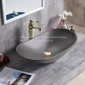 New Shape Ceramic Matt Wash Hand Basin Sink thumbnail-1