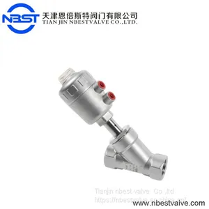 45 Degree Pneumatic Mechanical Valves Stainless Steel Angle Seat Valve thumbnail-4