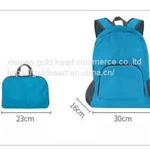 Nylon Polyester 210D 190T 420D Sport Leisure Foldable Backpack With Zipper thumbnail-2