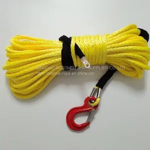 RECOMEN ROPE Pre-stretched Synthetic Winch Rope for Electric Winch With Thimble Hook Protective Sleeve and Nose thumbnail-1