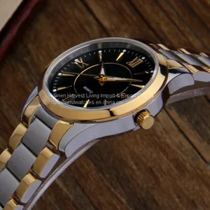 Men Stainless Steel Watches With Golden Bezel thumbnail-3