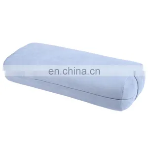 Hot Selling Wholesale High Quality ECO Memory Sponge Filling Organic Suede Cover Rectangle Yoga Pillow Bolster With Handles thumbnail-7