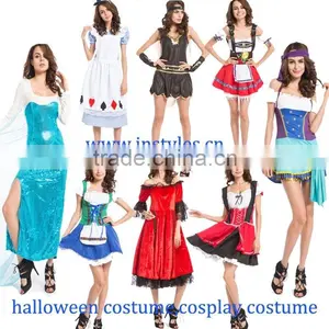 Adult Alice in Wonderland Fancy Dress Ladies Fairytale Costume thumbnail-2