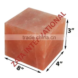 Himalayan Natural Crystal Rock Salt Tiles Plates Slabs Block Size 8 x 4 x 3 Inch for BBQ Barbecue Cooking Searing Serving thumbnail-1