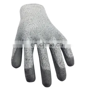 China Factory Anti Cut Level 5 PU Coated Cut Resistant Gloves thumbnail-5