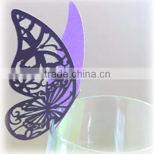 New Arrival Wedding Supplies Personalized Handmade Butterfly in Various Colors With Fast Shipment Laser Cut Escort Cards SC111 thumbnail-6