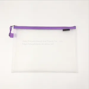 Waterproof A4 A5 A6 Transparent Mesh Zipper Bag is Thick and Soft Without Deformation thumbnail-4