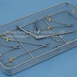 Stainless Steel Instrument Trays Sterilisation Basket – Full Wire Mesh – Various Sizes thumbnail-3