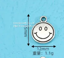 3D Zinc Alloy Metal Making Accessories Metal Smile Shape 12*16mm Charm Pendant Jewelry thumbnail-1