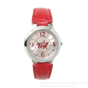 Stainless Steel Women Watches Water Resistance Genuine Leather Quartz Lady Watch thumbnail-4