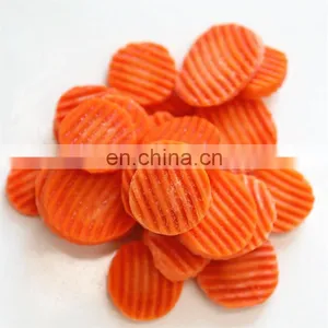 BRC A DIA 30-50mm Crincle Cut Straight Cut Carrot Coin IQF Frozen Slices Carrot From Sinocharm thumbnail-5
