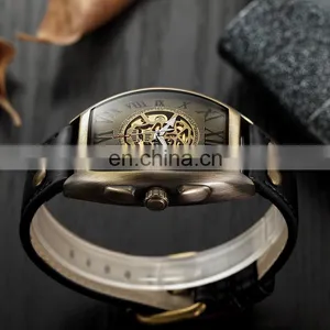 SHENHUA 9868 Simple Sports Automatic Mechanical Watch Leather Strap Analog Display Luxury Watches Men thumbnail-4