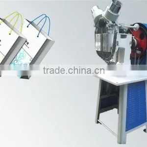 HAS VIDEO 195 Cycles Per Minute 2 Heads Electric Semi Automatic Eyelet Punch Machine For Paper Bag,Non Woven Bag,Shopping Bag thumbnail-2