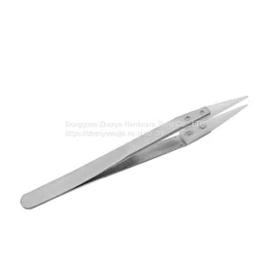 Ceramic Interchangeable Tweezers High Temperature and Anti-static Stainless Steel Flying Wire Tweezers High Precision Elbow thumbnail-1