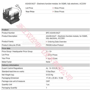 AGA56.9A27 BPZ:AGA56.9A27 MFN:AGA56.9A27 SIEMENS Electronic Module AC230V thumbnail-1