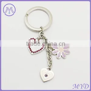 Heart Crystal Zinc Alloy Keychain thumbnail-2