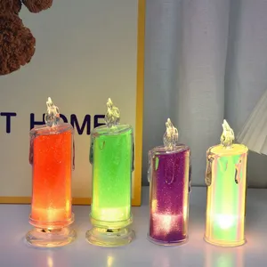 Transparent Candle Lights Twinkling Lights Bedside Restaurant Ambiance Night Lights thumbnail-2
