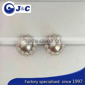 Fashion Real Nature White Pearl Earring,pearl Eardrop,pearl Ear Stud,pearl Ear Nail thumbnail-5