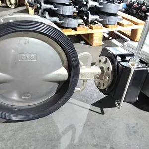 Tyco Butterfly Valves. Supply of Pneumatic Butterfly Valves D671x/j/f-16, Equipped With Triple Unit, Solenoid Valve, Filter, and Limit Switch thumbnail-1