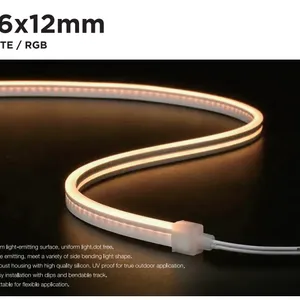 New Design Colors Silicone Material Ip67 Waterproof Outdoor 10w Smd2835 6mm Width Led Flex Neon Light thumbnail-1