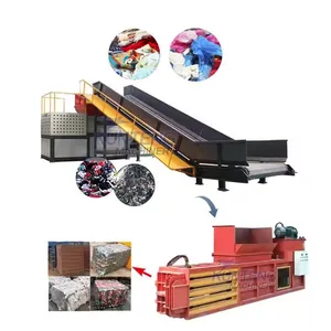 Organic Waste Shredder Machine Plastic Fabric Shredding Baler Production Line EPC thumbnail-1