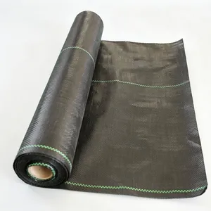 Control Fabric Woven Geotextile Anti Grass Mat Grass Controll 100 140 160 170 GSM 3.0 4.1 4.8 5.0 oz Black thumbnail-2
