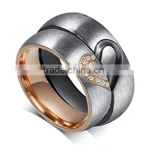 Customized Popular Titanium Rings Cheap Engagement Rings for Lovers Fashion Wedding Rings thumbnail-1