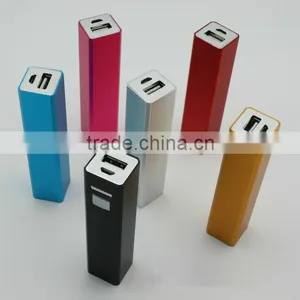 Power Bank With Led Charge Indicator Aluminum Power Bank 2600mAh thumbnail-1