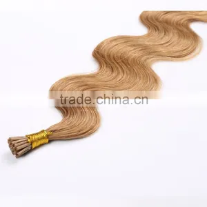 Remy Wavy Curly i Tip Top Quality Pre Bonded Hair Extensions Supplier's Choice thumbnail-2