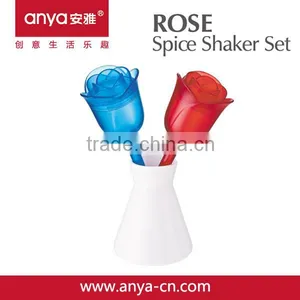 D690 Rose Plastic and Salt Spice Bottle Cruet Spice Jar thumbnail-1